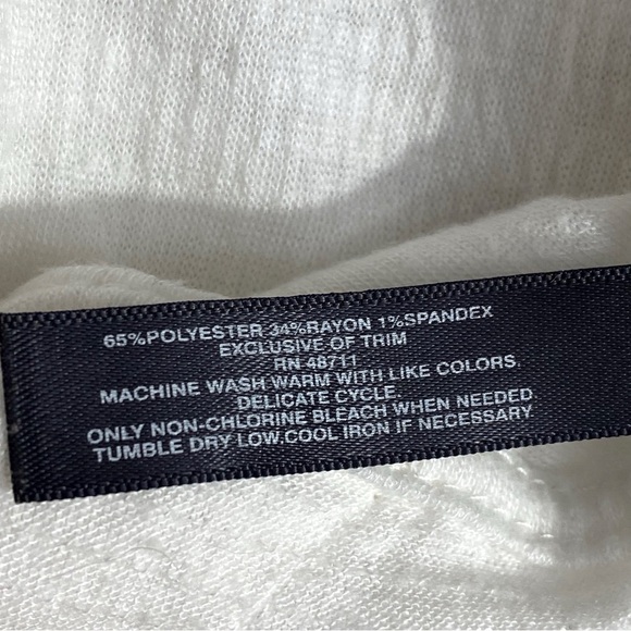 MASSINI boho crochet trim bell sleeves gauzy polyester rayon knit top blouse S - Picture 7 of 7